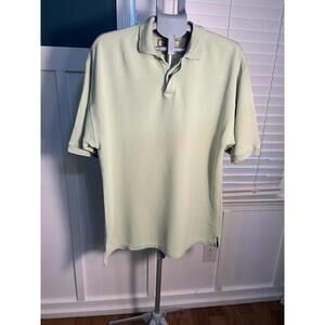 Tommy Bahama Men's Silk Cotton Polo Shirt Light Green Size Large
